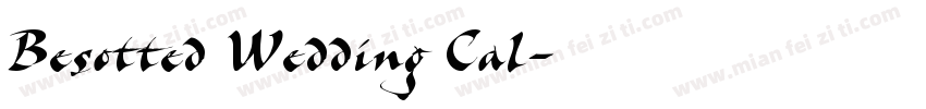 Besotted Wedding Cal字体转换